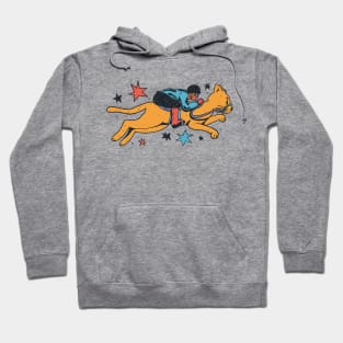 Jockey Riding A Cat Hoodie